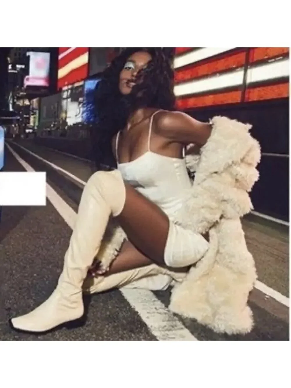 Schutz Eggshell Guily Up Over the Knee Boots 6.5